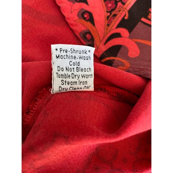 Tianelli Women’s Floral Paisley Pink Red Purple Surplus Sleeveless Top Sz‎ S - Picture 7 of 9